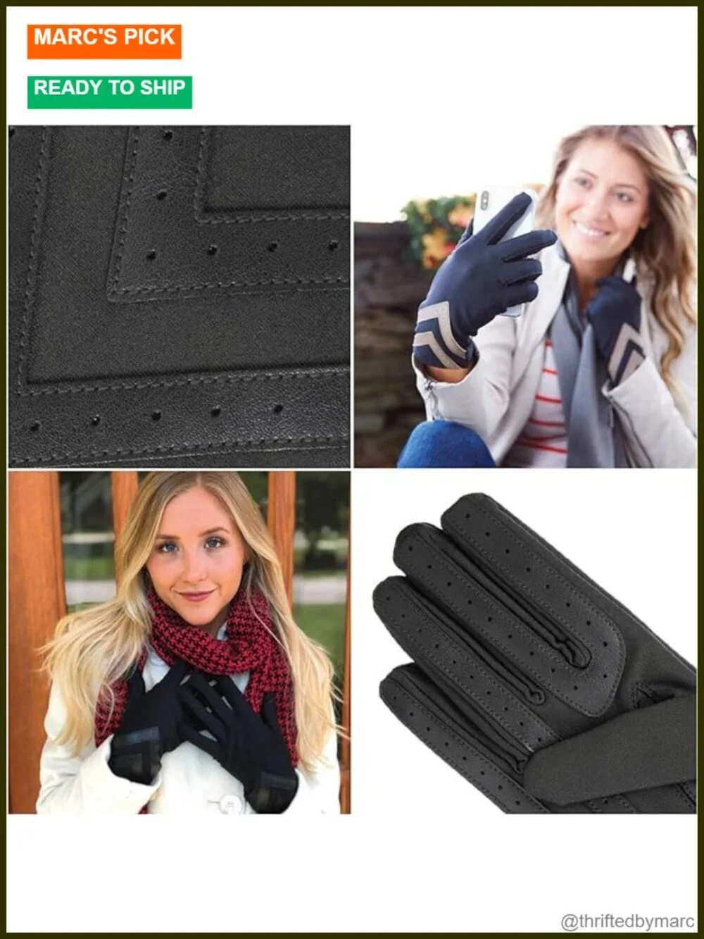 Women's Spandex Touchscreen Cold Weather Gloves with Fleece Lining